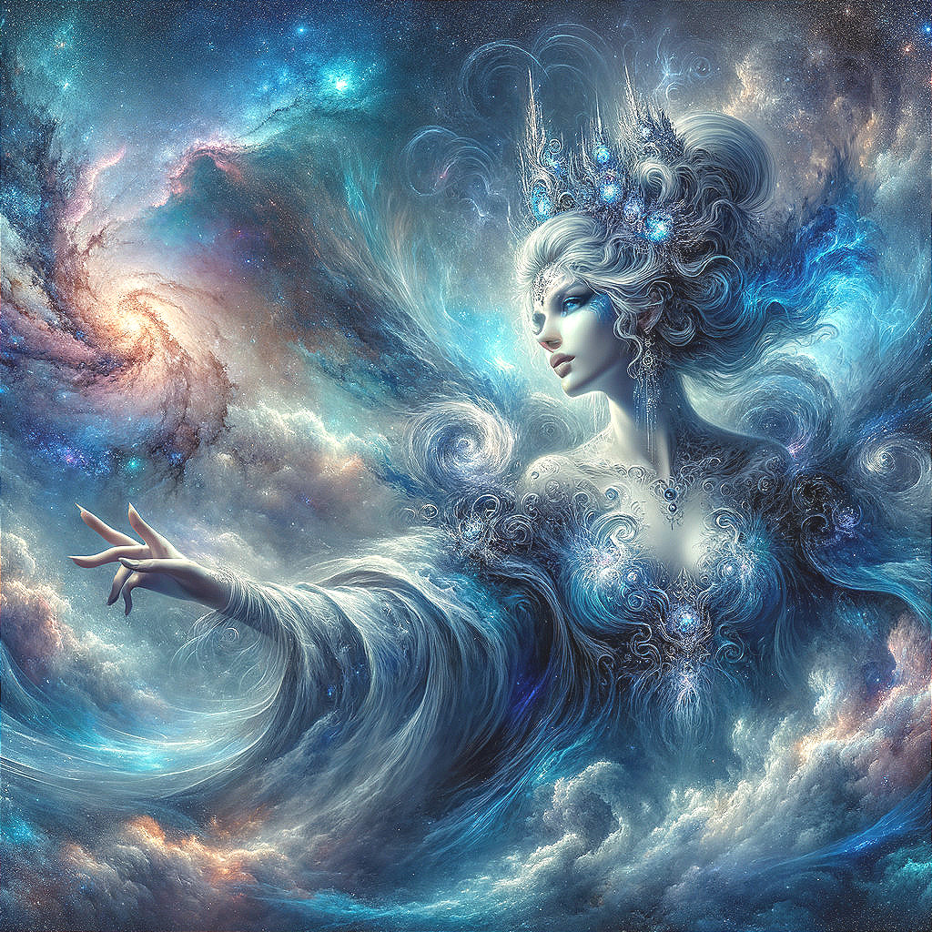 Nebula Queen: Digital Painting Masterpiece