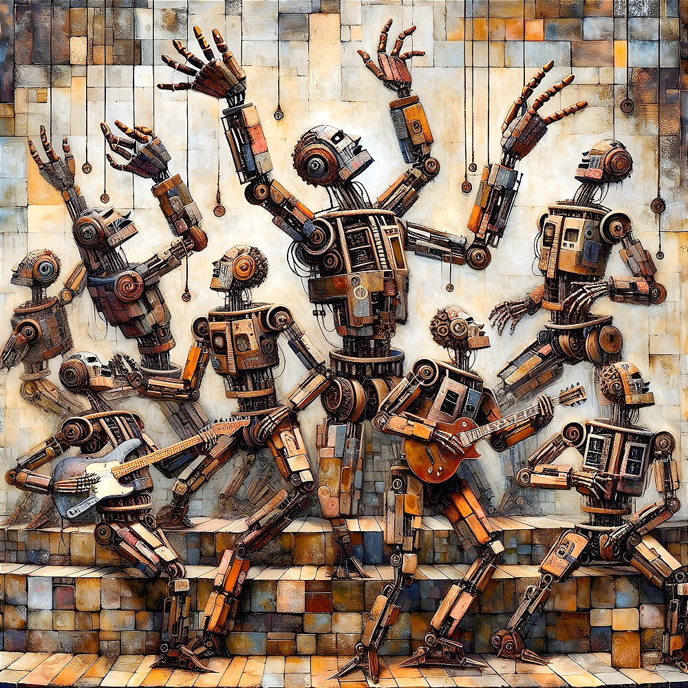 Robotic Figures in a Musical Ensemble Performance