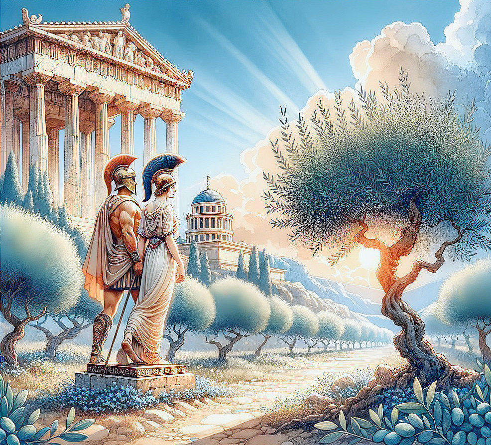 Classical Landscape with Armored Figures and Temples