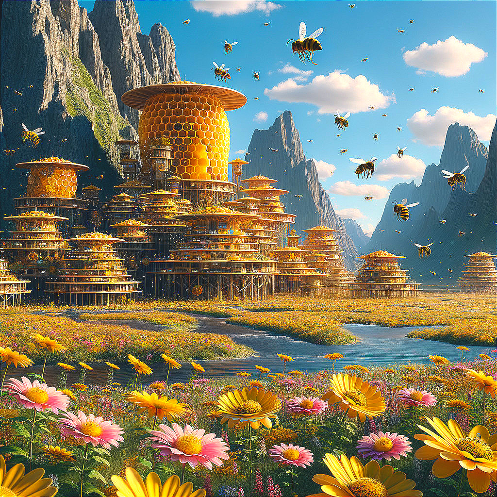 Beehive Haven: A Fantasy World of Nature and Wonder