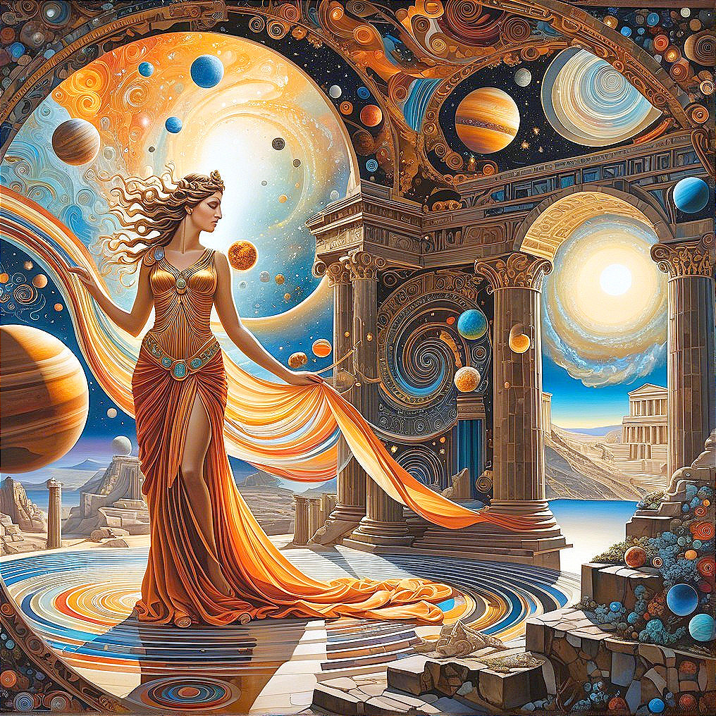 Celestial Goddess in a Cosmic Landscape