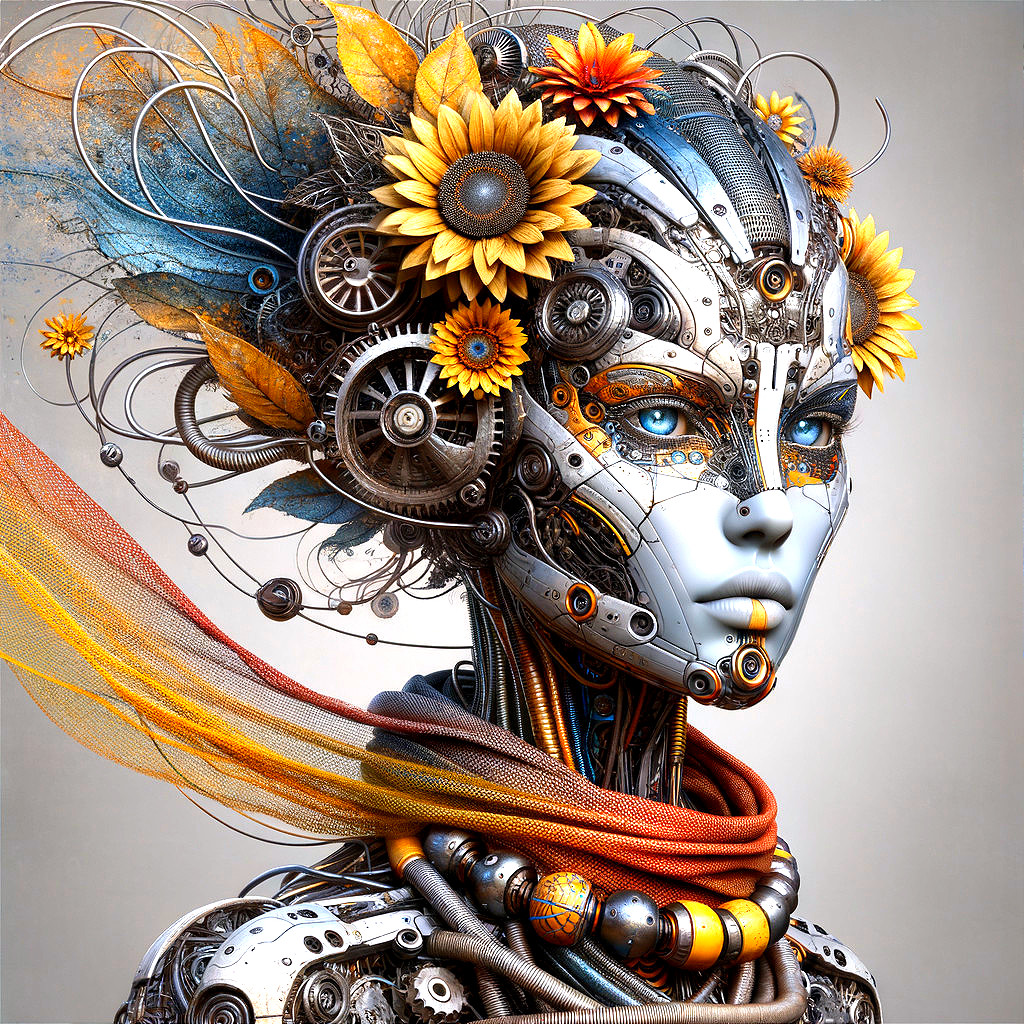 Futuristic Humanoid Robot with Nature-Inspired Design