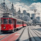 Vibrant Landscape of Flowers Along Railway Tracks