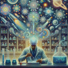 Majestic castle in vibrant sunset with lush foliage and tranquil river