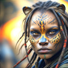 Futuristic Female Figure with Cybernetic Enhancements