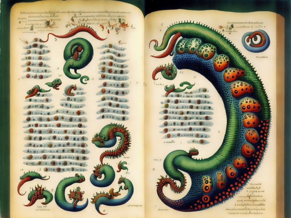 Intricate Illustrations of Colorful Marine Life