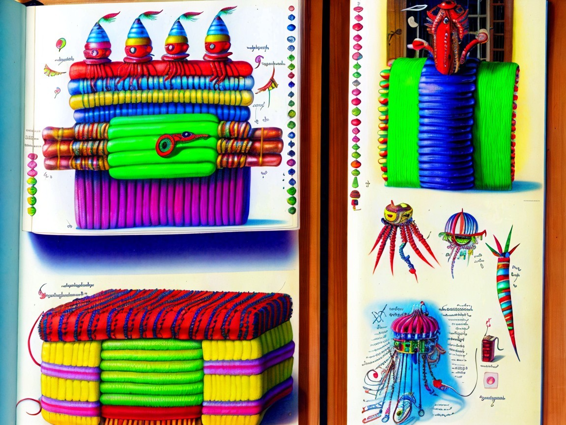 Colorful Whimsical Illustrations of Fantastical Creatures