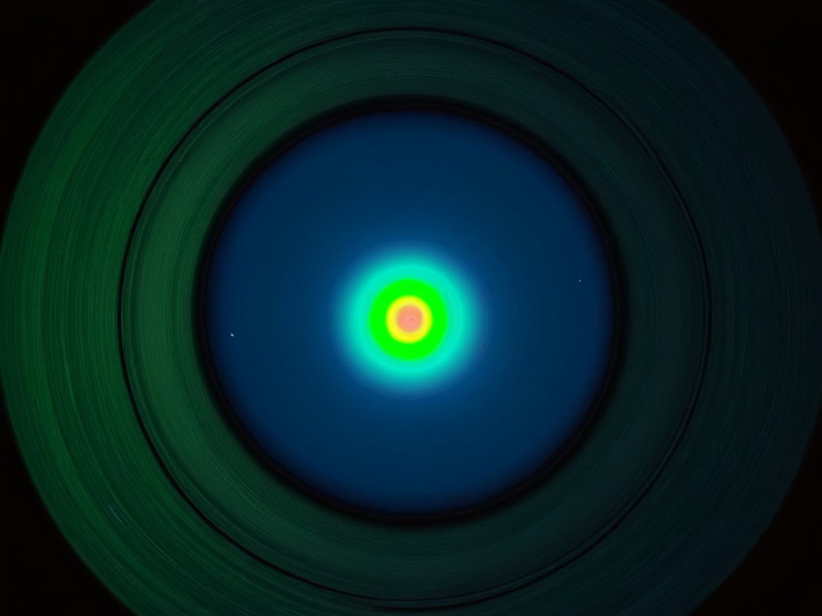 Vibrant Circular Pattern with Concentric Rings and Core