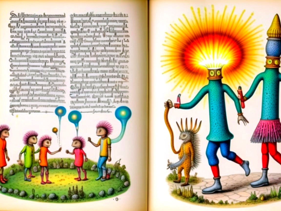 Whimsical Illustration from a Fantastical Book