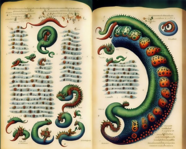 Intricate Illustrations of Colorful Marine Life
