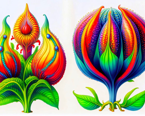 Vivid Floral Designs with Intricate Details and Colors