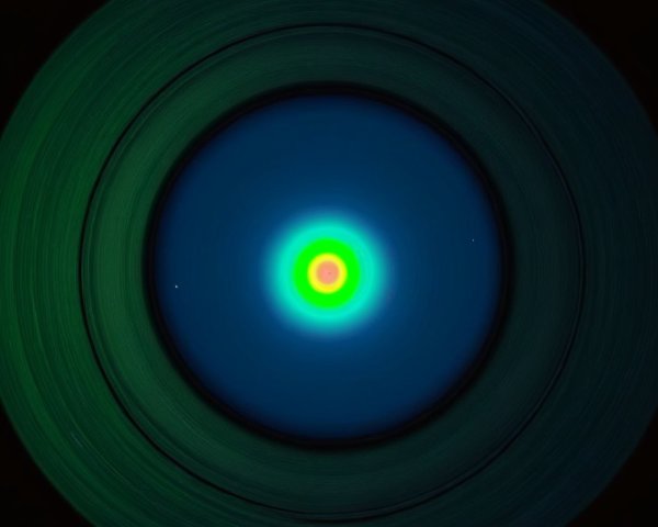 Vibrant Circular Pattern with Concentric Rings and Core