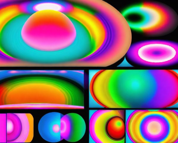 Vibrant Abstract Composition with Swirling Patterns
