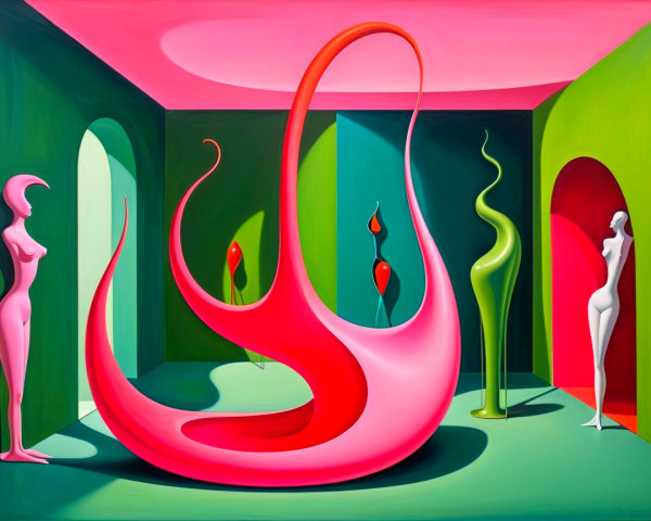 Colorful Neo-Futurist Abstract Interior Painting Description