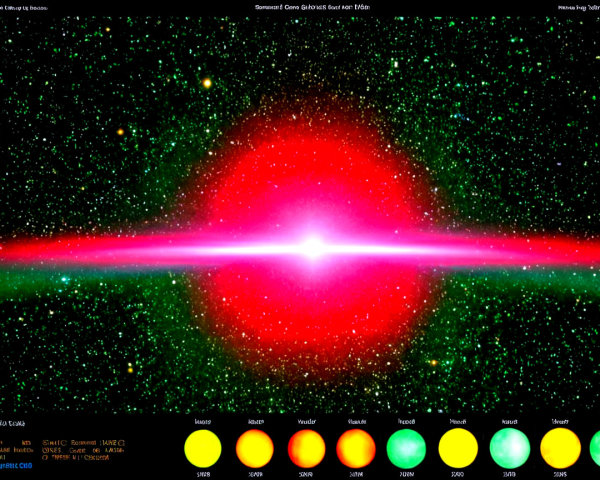 Deep Space Background with Colorful Light Effects