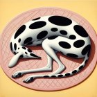 CGI Render of a Sleeping Dalmatian on Pink Rug