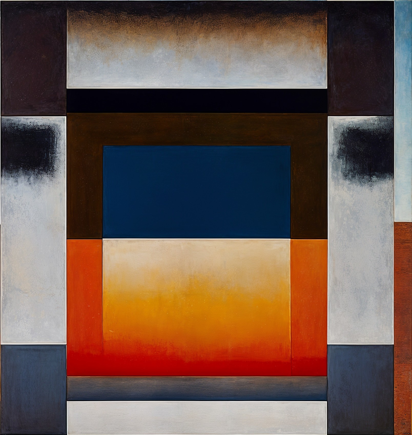 Geometric Artwork with Bold Color Blocks and Balance