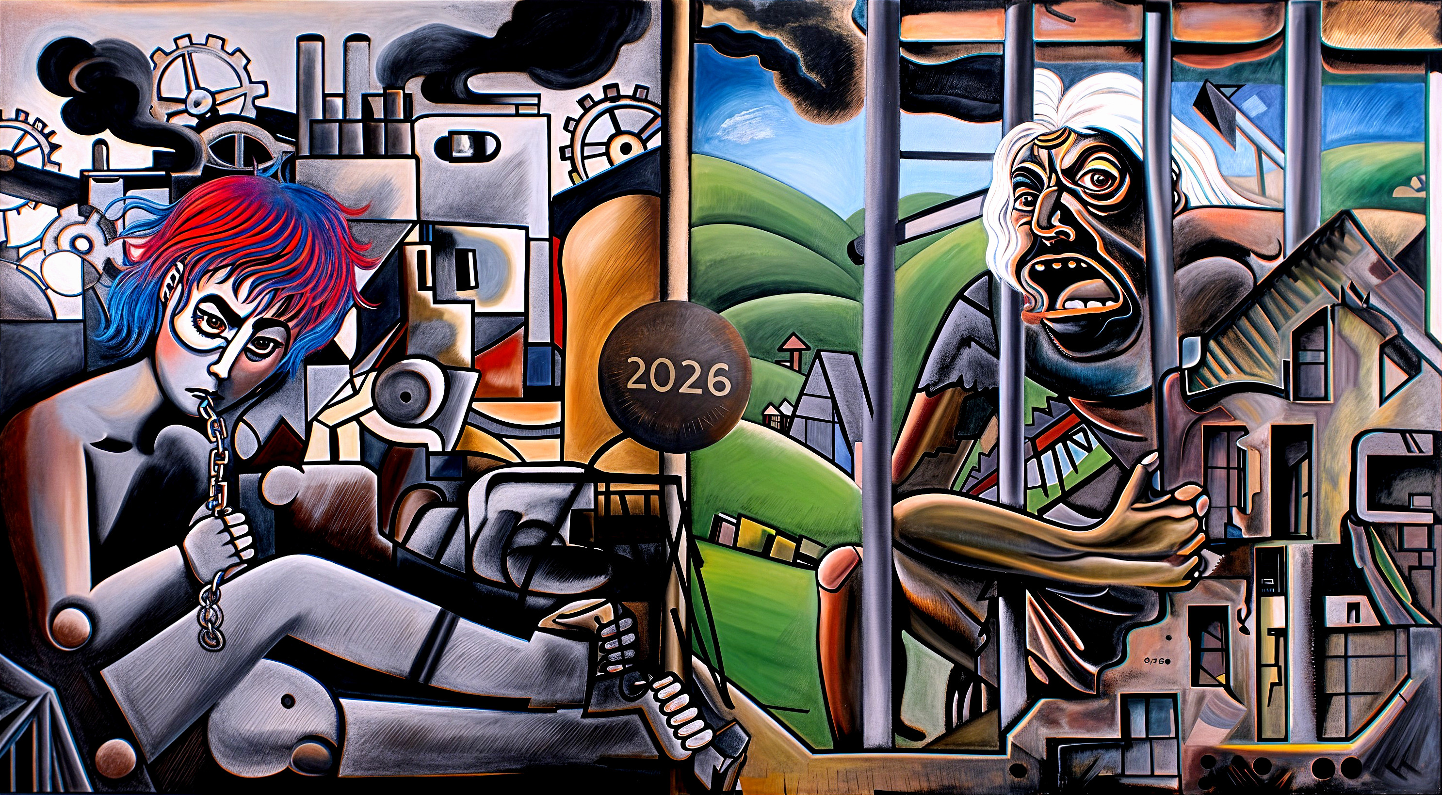 Contrasting Themes of Confinement and Freedom in Art