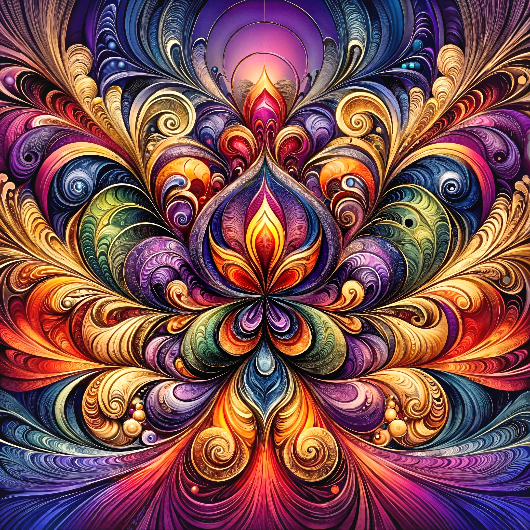 Vibrant Abstract Artwork with Colorful Patterns