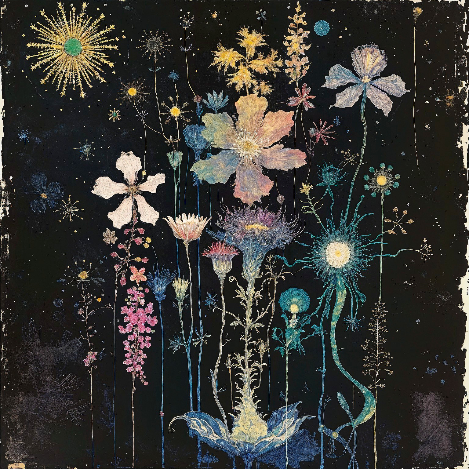 Vibrant Floral Arrangement Against Dark Backdrop