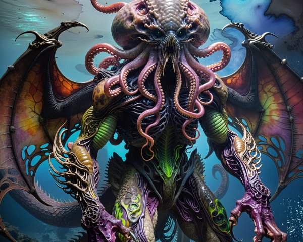 Cthulhu: Giant Creature in Underwater Environment