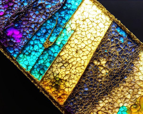 Vibrant Abstract Composition with Textured Color Segments