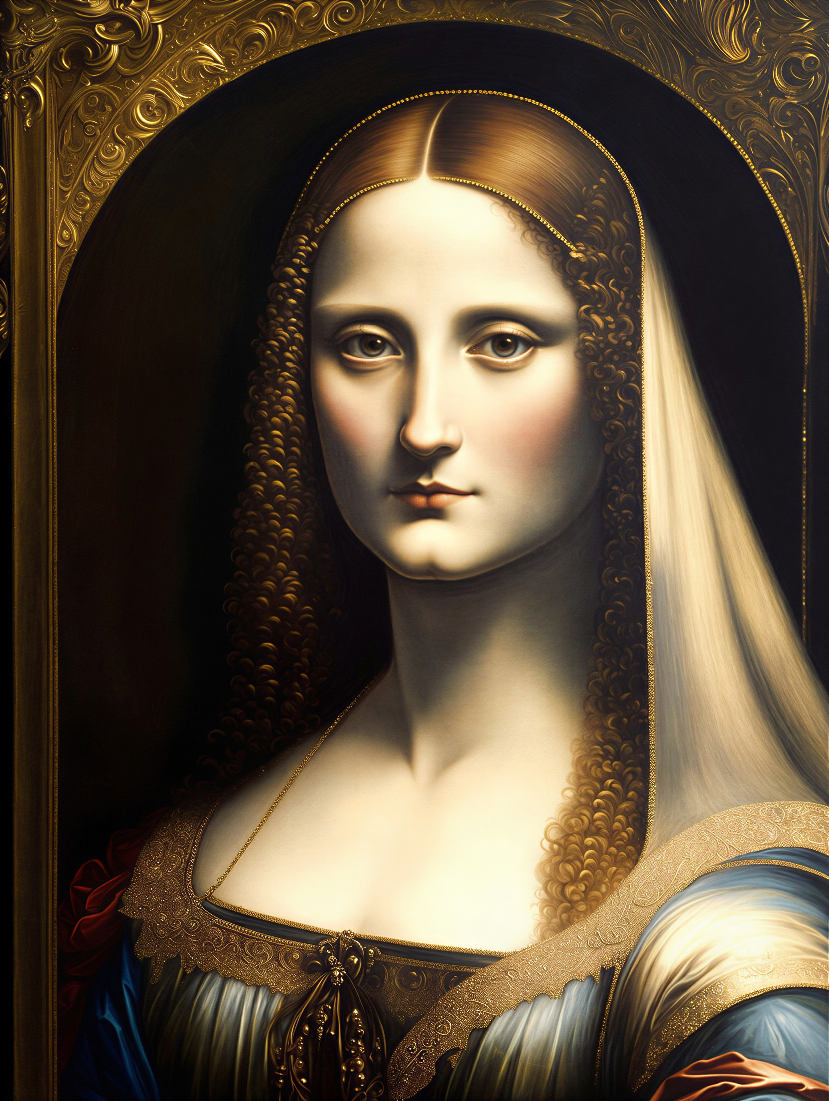 Portrait of a Woman with Braided Hair and Elegance