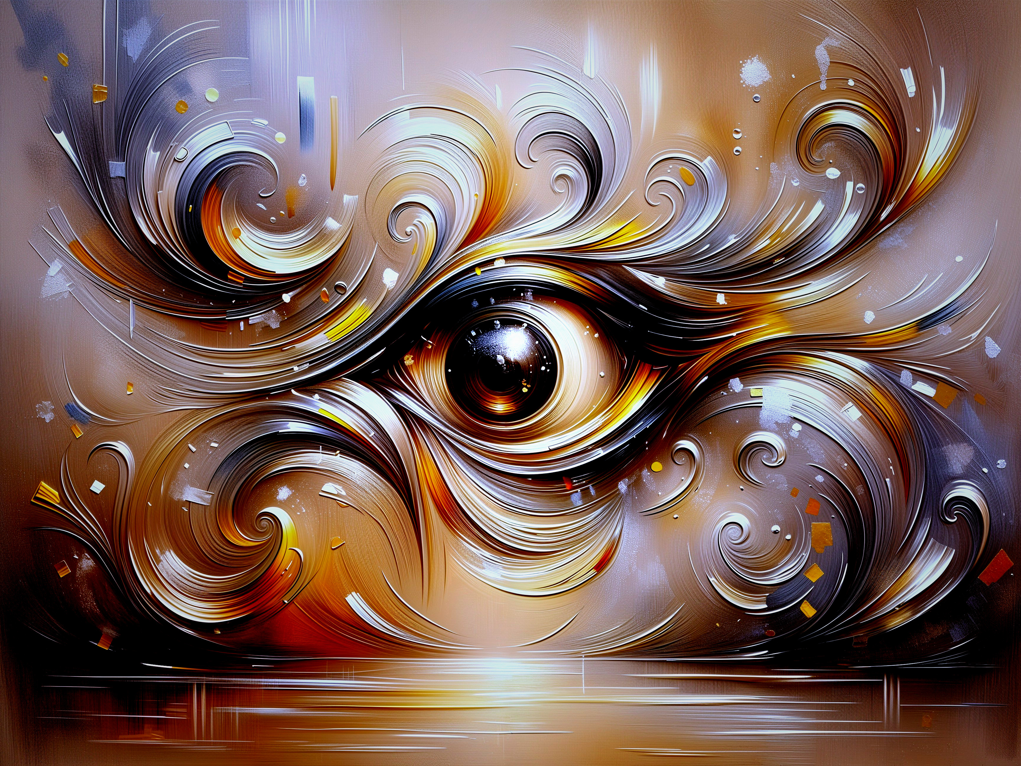 Abstract Eye Design with Dynamic Patterns and Colors