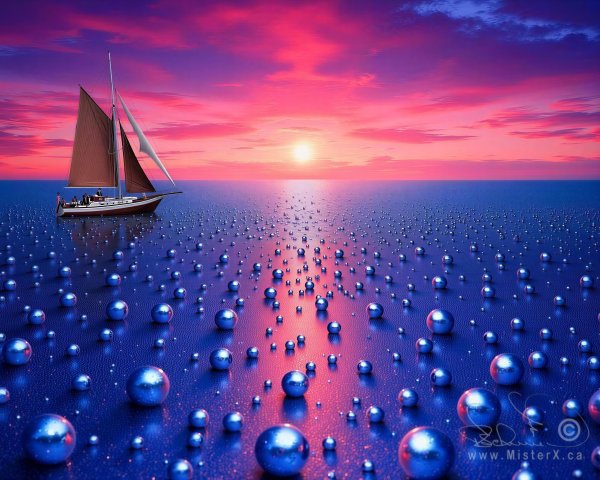 Serene sunset with vibrant hues over calm sea