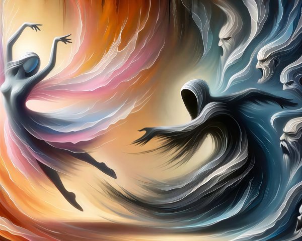 Ethereal Figures in a Dream-like Digital Painting