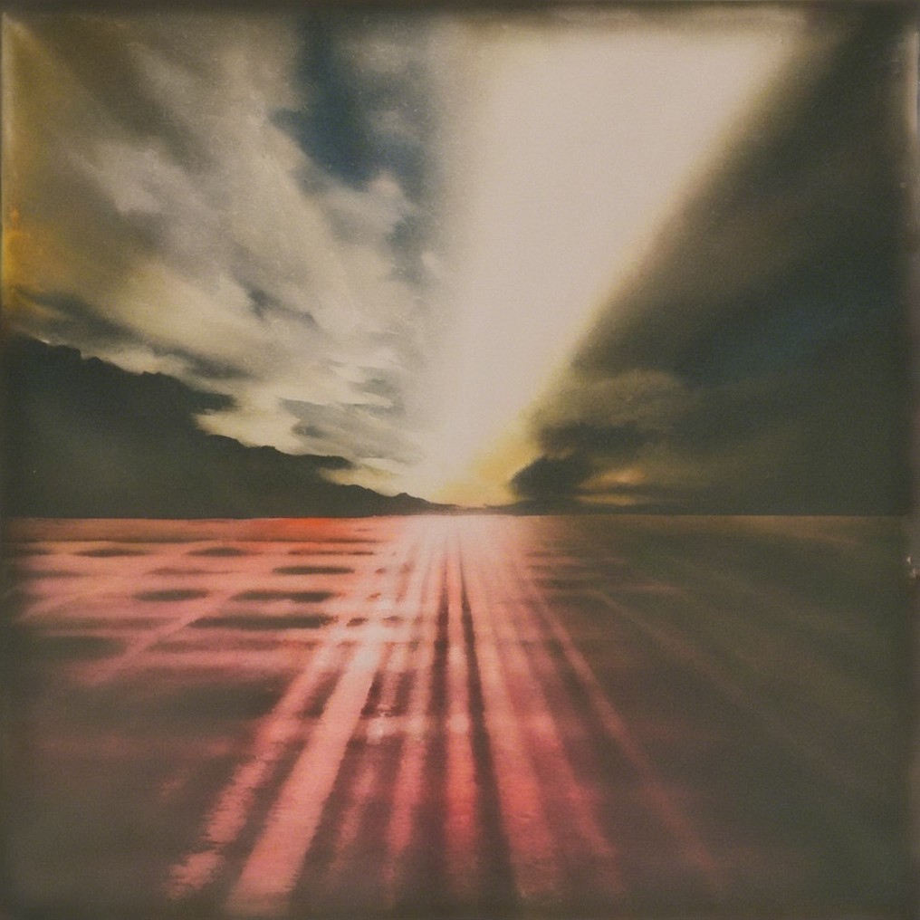 Dramatic Landscape with Vibrant Sunlight and Clouds