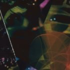 Abstract Composition with Swirling Patterns and Colors