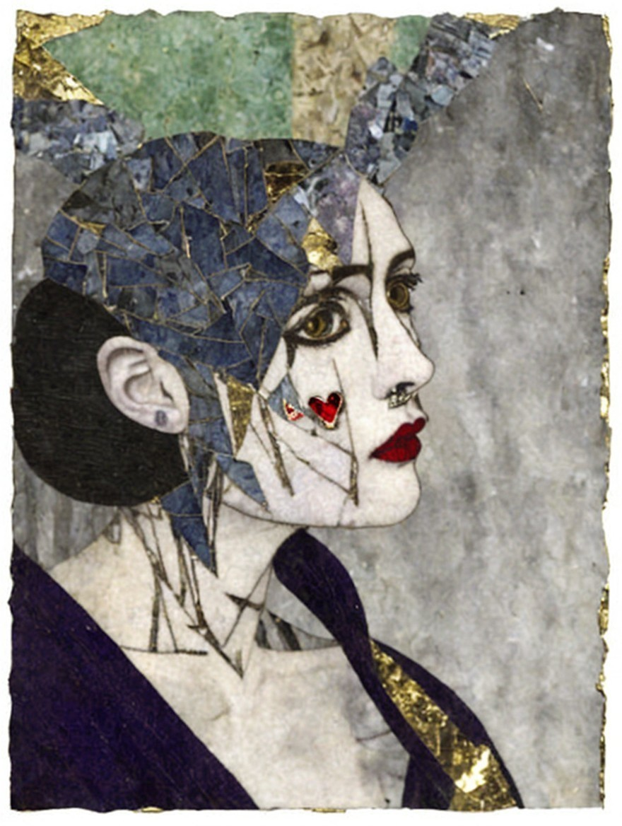Stylized Female Figure in Bold Color Palette