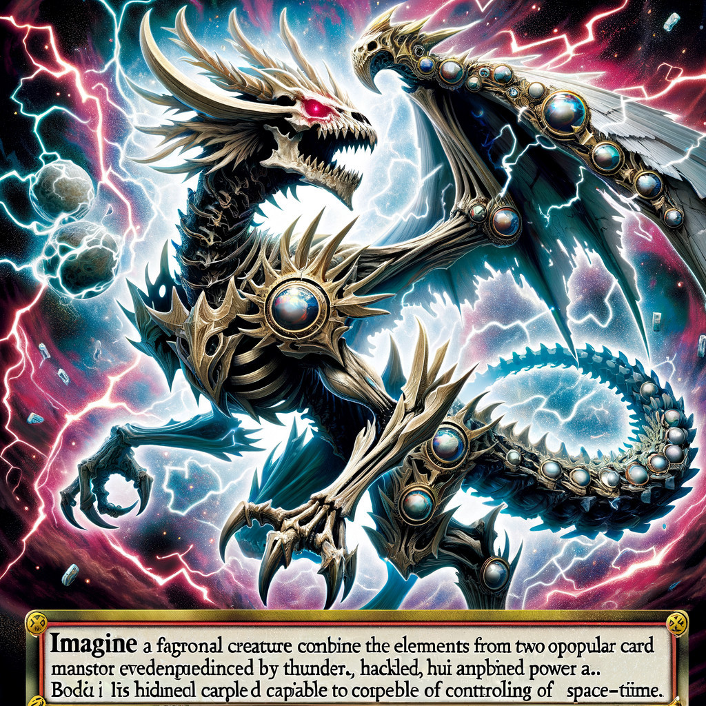 Majestic Dragon-Like Creature with Lightning Elements