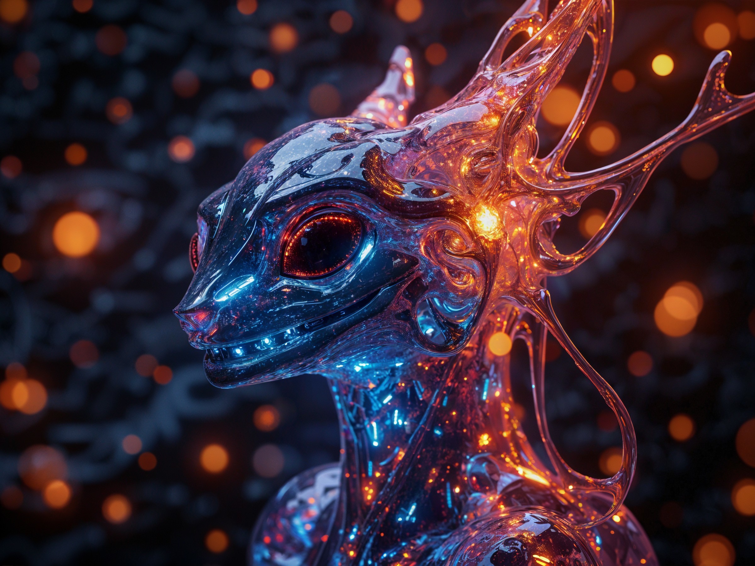 Translucent Color-Shifting Fantastical Creature Description