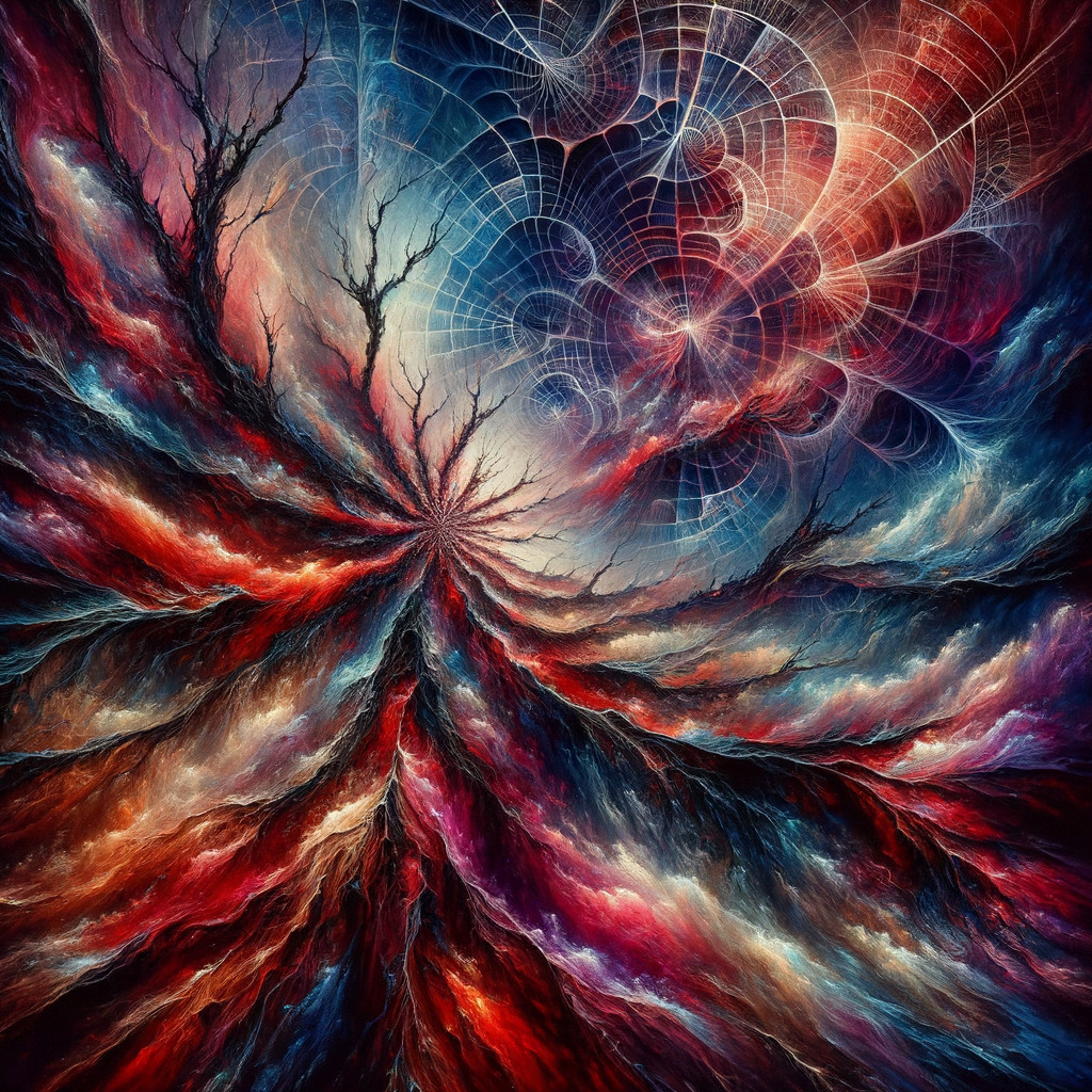 Abstract Cosmic Vortex with Vibrant Colors and Patterns