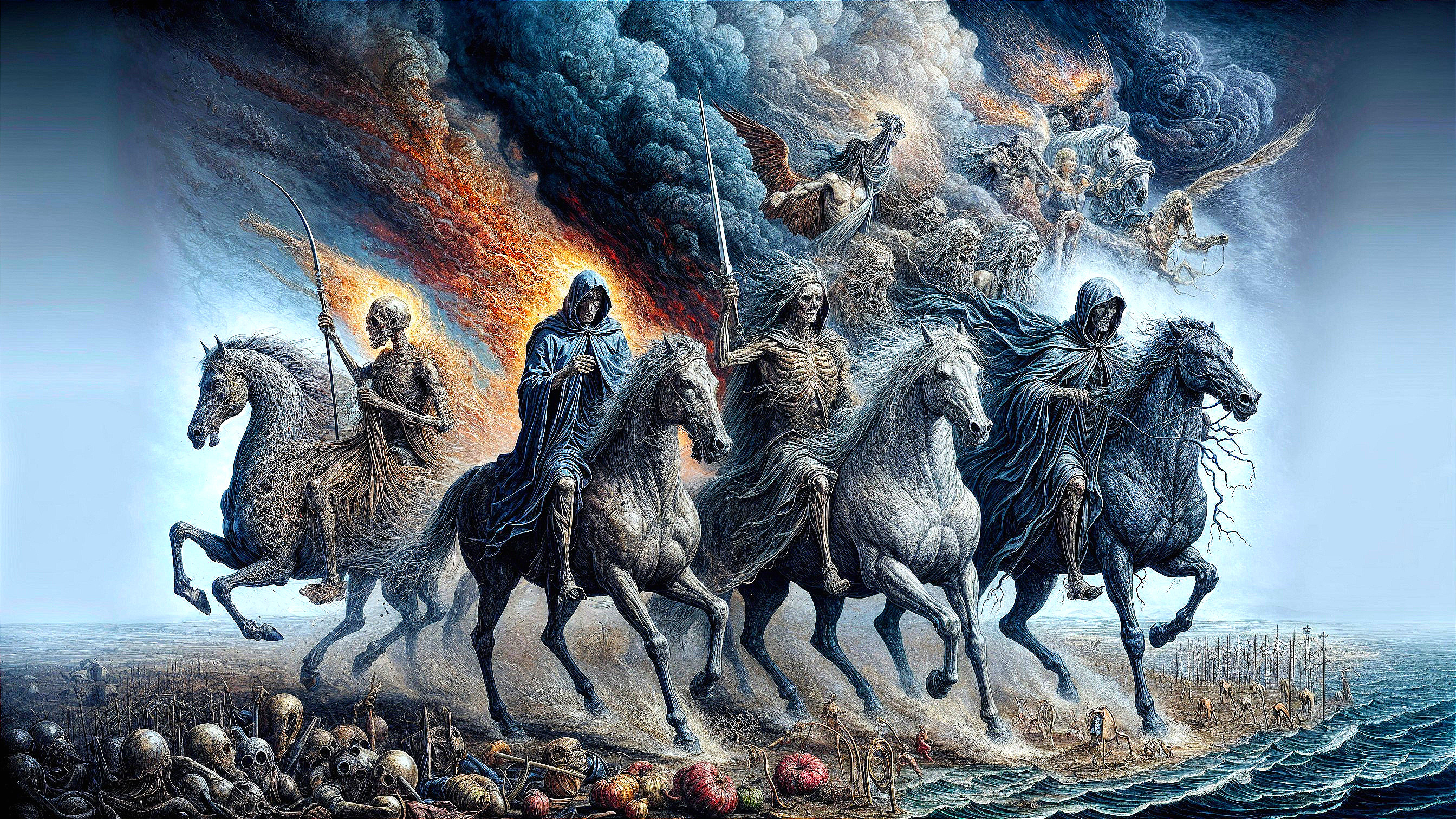 Four Horsemen of the Apocalypse in a Dramatic Scene