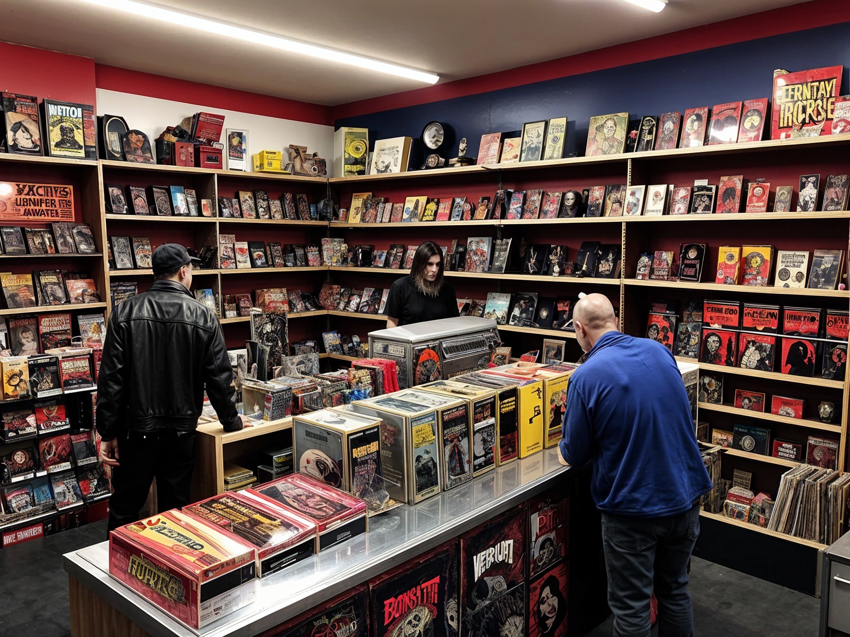 Cozy Vintage Comic Book Store with Colorful Merchandise