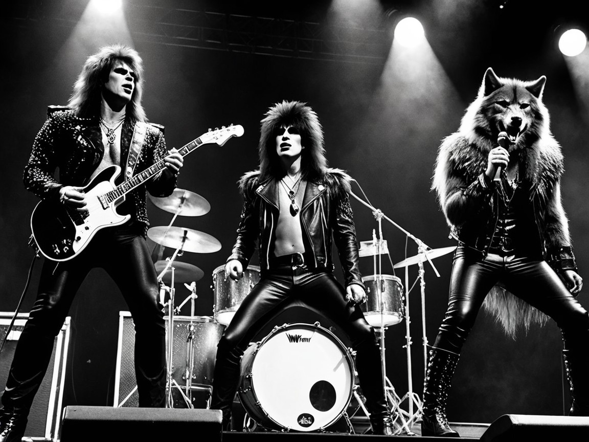 Energetic Rock Band with 80s Glam Metal Vibes