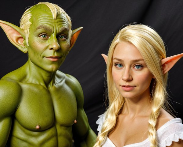 Fantasy Characters with Green Skin and Pointed Ears
