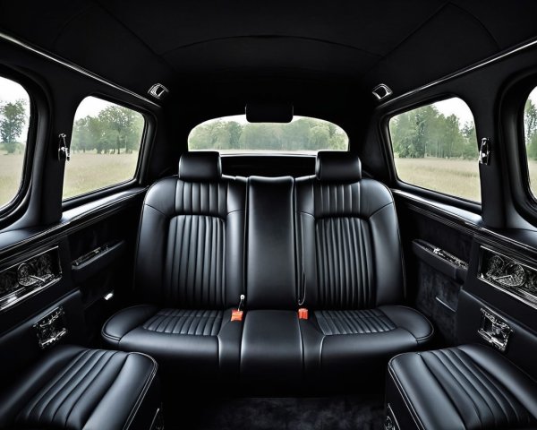 Luxurious Interior of a Classic Limousine