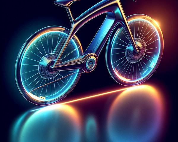 Futuristic Bicycle Design with Neon Lights and Technology