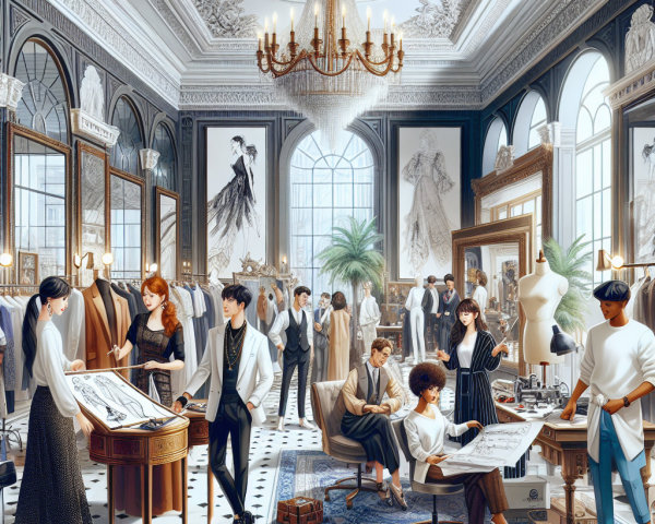 Elegant Fashion Design Studio with Lavish Decor