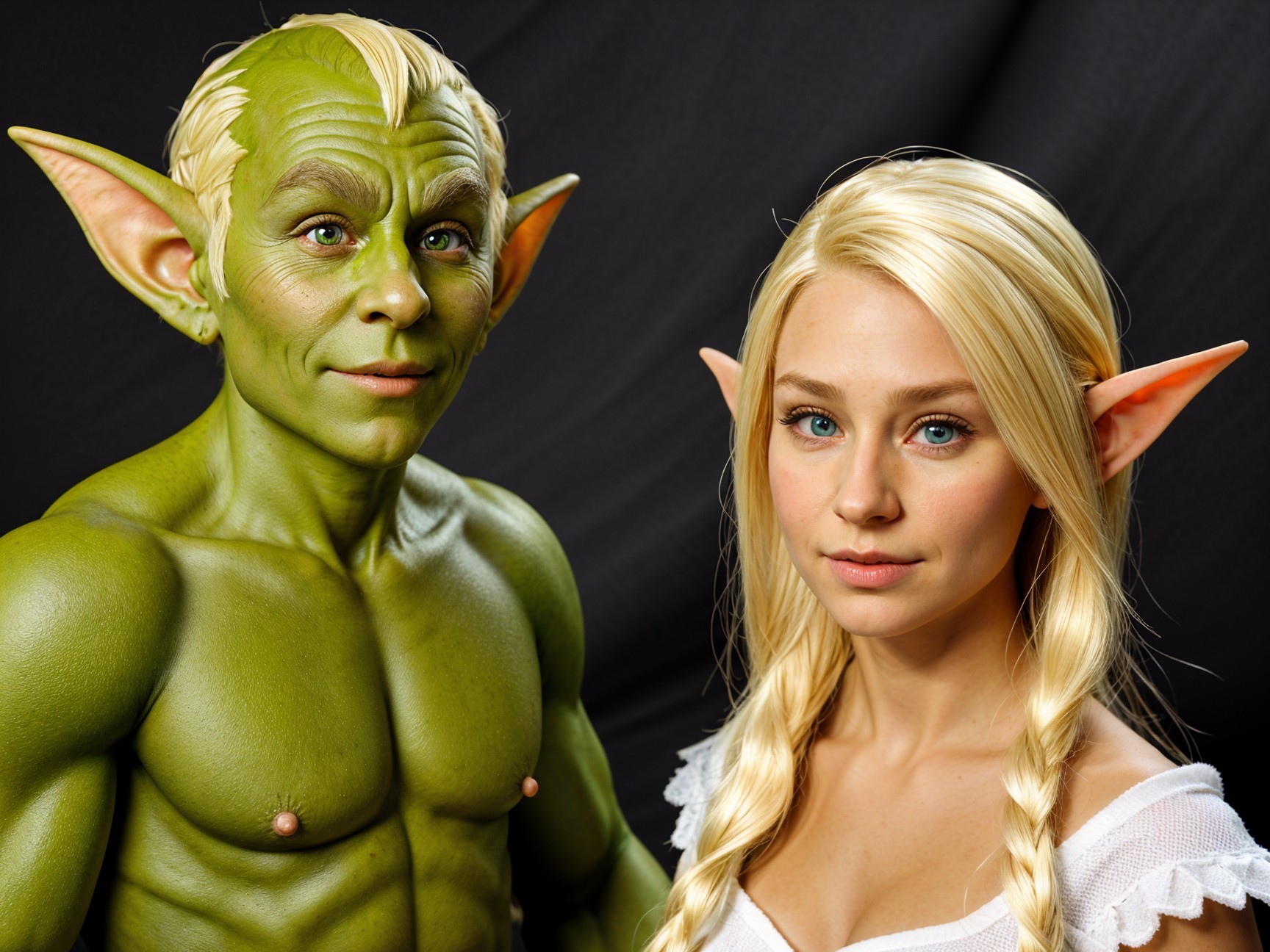 Fantasy Characters with Green Skin and Pointed Ears