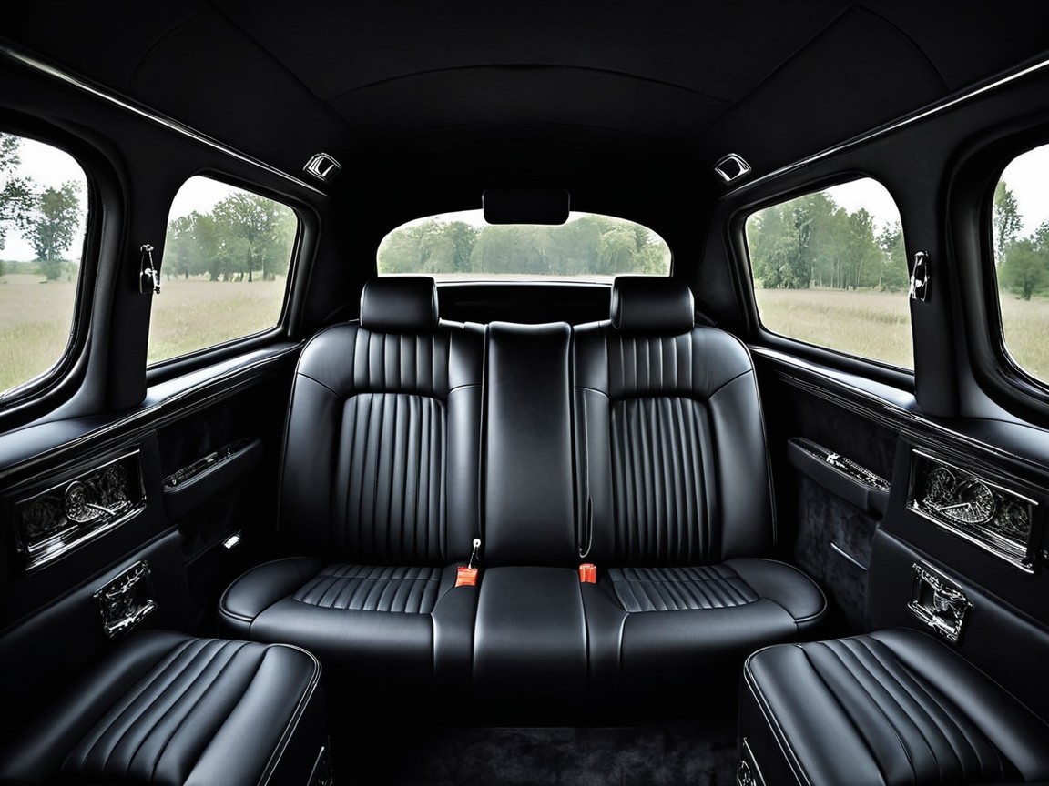 Luxurious Interior of a Classic Limousine