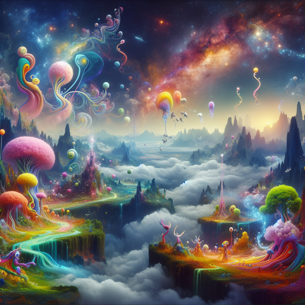 Whimsical World of Colorful Dreams
