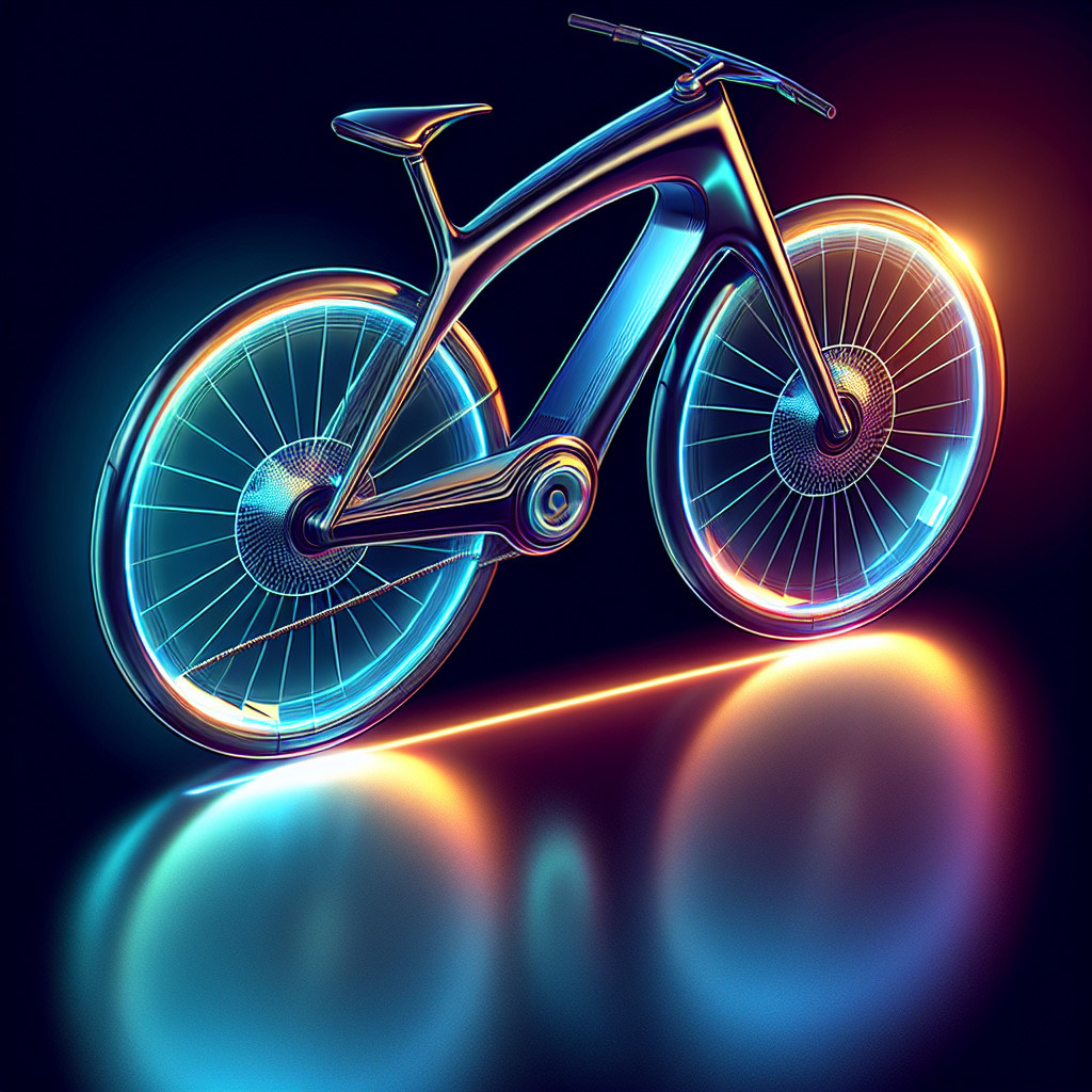 Futuristic Bicycle Design with Neon Lights and Technology