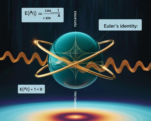 3D Sphere with Wave Pattern and Mathematical Equations