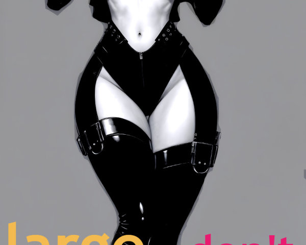 Stylized Digital Illustration of Confident Female Figure