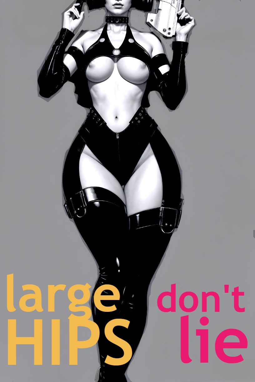 Stylized Digital Illustration of Confident Female Figure